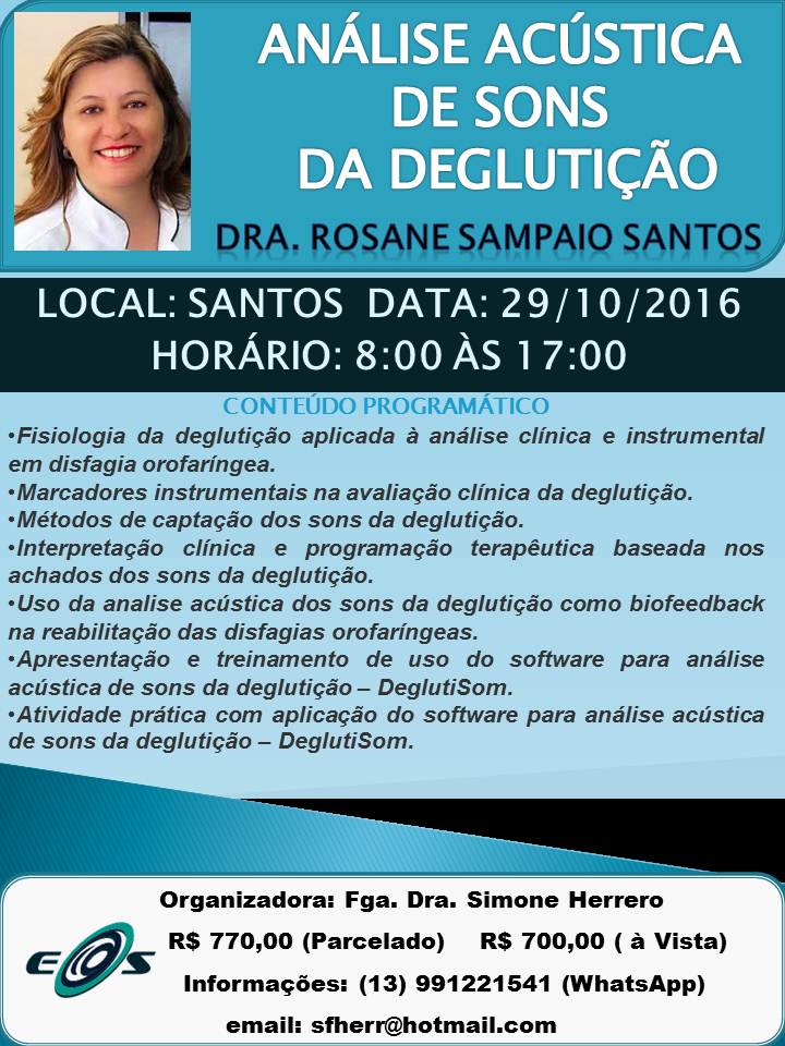 Santos2016 Curso em Santos em Outubro